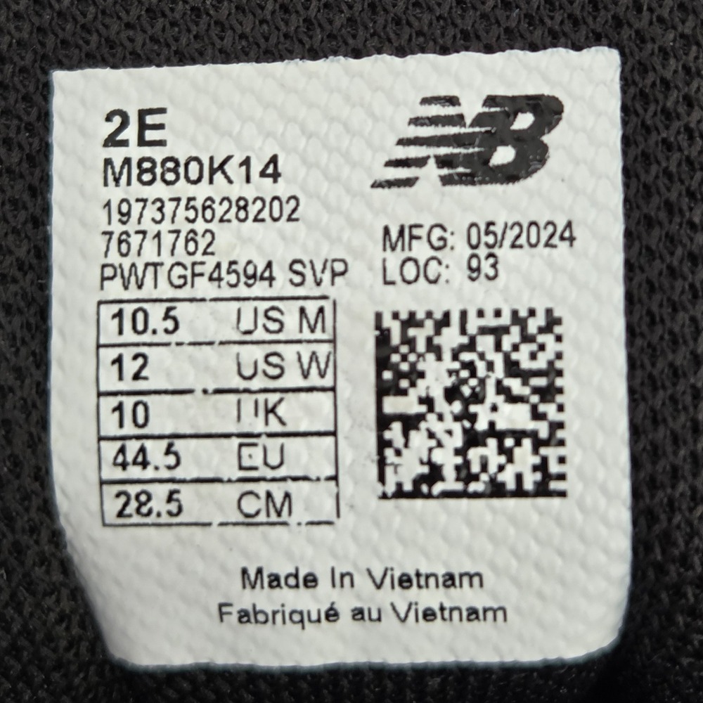 New Balance Fresh Foam X 880 v14 Mens 10.5 2E Wide Black Running Shoes M880K14 - Picture 8 of 11